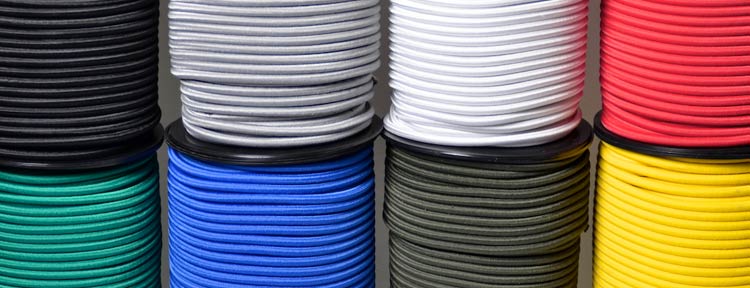 our ranges of coloured  bungee shock cord manufactured