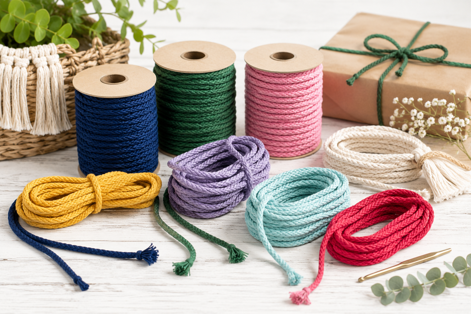 Coloured Cotton Braids